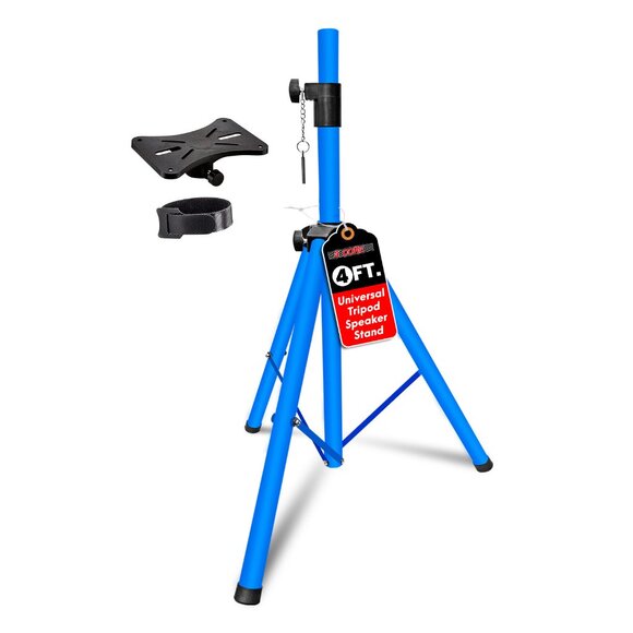 Speaker Stand Tripod Short Adjustable Monitor Stands SS HD 1PK SKY BLU 4FT - Picture 1 of 10